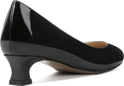 Vista 5 de SKYSTERRY Zapatos de vestir de oficina para mujer, punta redonda, carrete de patente, tacón bajo, zapatos de vestir de oficina de 1.5 pulgadas