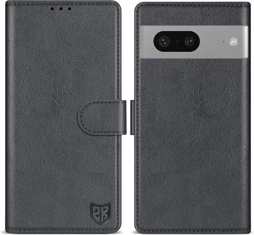 Vista 8 de ZZXX Funda tipo cartera para Google Pixel 7 con bloqueo RFID, ranura para tarjetas, función atril, cierre magnético, funda protectora de cuero