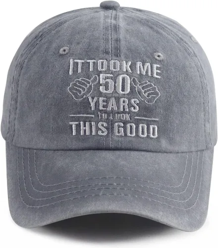 Vista 13 de It Took Me 50 Years to Look This Good Hat para mujeres y hombres, divertida gorra de béisbol ajustable bordada 50 cumpleaños