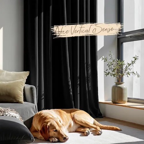 Vista 5 de EMEMA Cortinas de terciopelo negro, 2 paneles de 40 x 63 pulgadas de largo, bolsillo trasero para barra