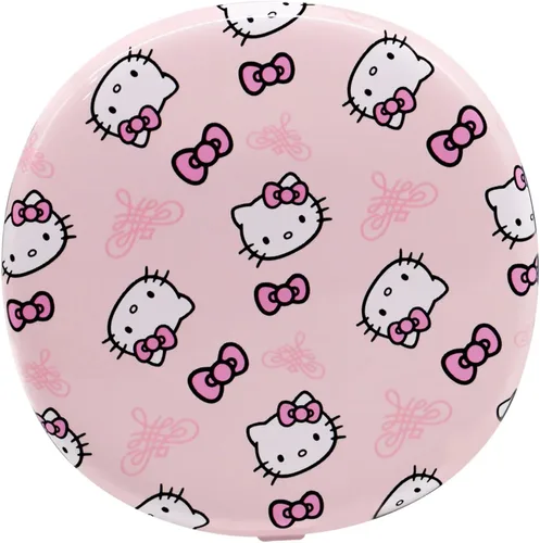 Vista 3 de Impressions Vanity Hello Kitty Supercute Signature - Espejo compacto con luz, espejo de maquillaje de viaje con aumento 3X e iluminación LED de luz
