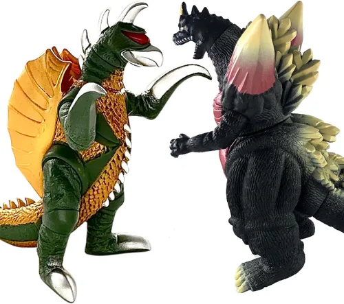 Vista 8 de TwCare Juego de 2 Figuras de Monstruo Legendario de Fuego Shin, Juguetes del Rey Llameante de los Monstruos, Articulaciones Móviles, Serie de Dragón