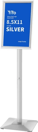 Vista 13 de YIYO Soporte para Carteles Soporte para Póster, pedestal ajustable resistente Soporte de Señalización Soporte de Piso, marco de aluminio de pie