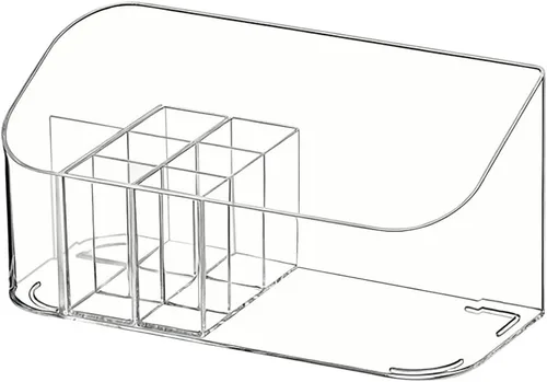 Vista 10 de SUNFICON Bandeja Soporte Organizador de Maquillaje Estuche Expositor de Cosméticos de Mesa Escritorio Tocador Encimera Baño Pared Gabinete Caja