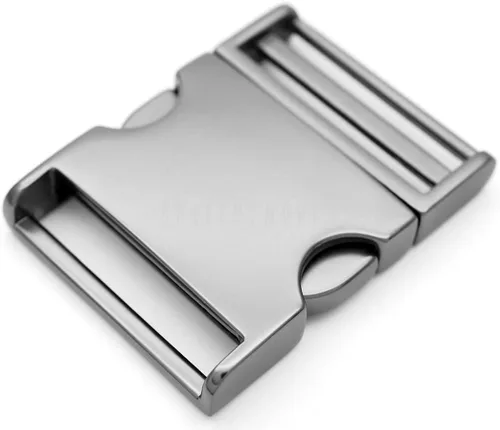 Vista 8 de CRAFTMEMORE Hebilla de liberación lateral curvada de metal de 1-1/2 pulgadas de bloqueo ajustable para mochilas de cinturón, collar de mascotas