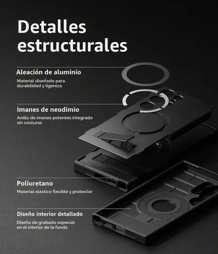 Vista 4 de Ringke Funda para Samsung Galaxy S24 Ultra [todo negro]