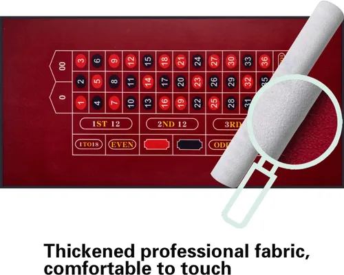 Vista 3 de BALIKEN Fieltro de casino de mesa 36 "x72" para dados Casino Tabla Fieltro Mat