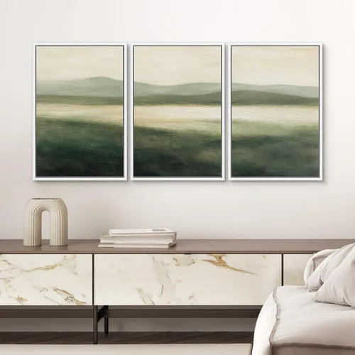 Vista 204 de SIGNWIN Lienzo enmarcado para pared, juego de arte de collage de hojas transparentes en blanco y negro, ilustraciones de naturaleza silvestre, arte