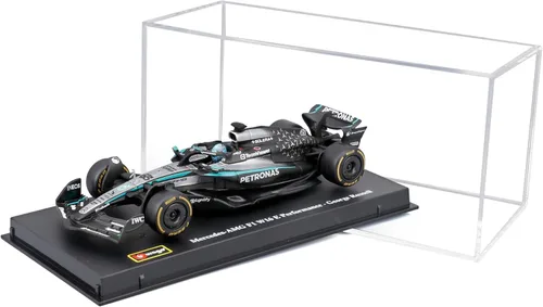 Vista 2 de Bburago Fórmula de carrera Mercedes W16 con casco (2025) Russell #63