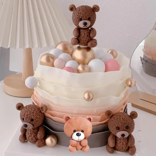 Vista 4 de Oso de peluche Fondant Moldes de silicona para oso para decoración de tartas, decoración de cupcakes, caramelo y goma de mascar de chocolate