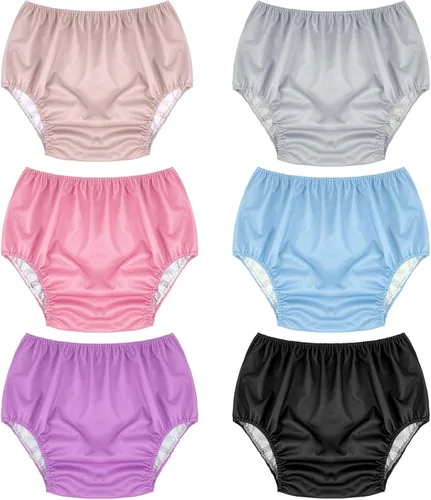 Vista 7 de 6 Piezas Ropa Interior de Incontinencia a Prueba de Fugas para Adultos para Mujeres y Hombres, Calzoncillos de Cobertura Tipo Calzón, Calzones