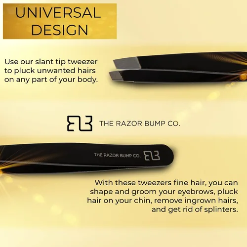 Vista 5 de The Razor Bump Co. - Pinzas profesionales para mujeres y hombres Acero inoxidable, quirúrgico, pinzas profesionales para mujeres y hombres La