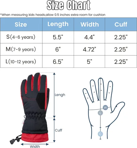 Vista 4 de ANDORRA - Guantes de esquí geométricos de dos tonos para niños
