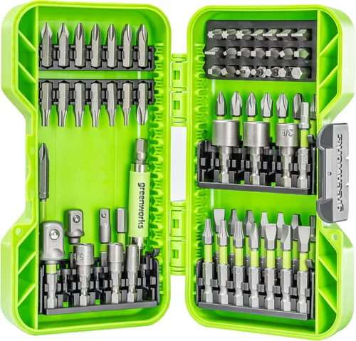 Vista 24 de Greenworks - Taladro inalámbrico sin escobillas de 24 V, 400 pulgadas-libras más combo de destornillador de 1950pulgadas-libras, alto par, ligero