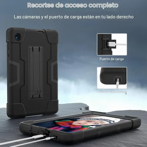 Vista 5 de Bingcok Funda TCL TAB 8 LE para niños, funda híbrida resistente de cuerpo completo a prueba de golpes para TCL Tab 8 LE (modelo: 9137W) 2023/TCL Tab