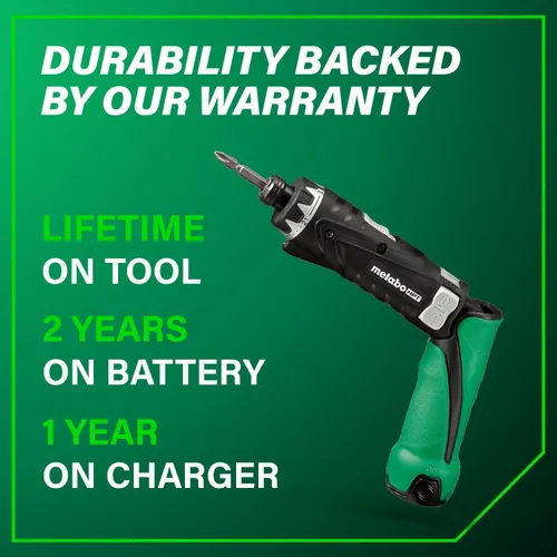 Vista 10 de Metabo HPT - Juego de destornillador inalámbrico de iones de litio de 3,6 V, destornillador de potencia compacto y liviano con 2 baterías de 1,5 Ah