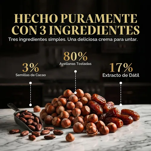 Vista 3 de 314 Hazelnut Bliss Premium Cacao Avellanas para untar, 80% avellanas tostadas