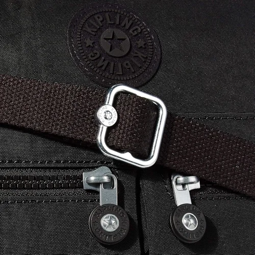 Vista 4 de Kipling Womens New Angie Handbag Lightweight Crossbody Nylon Travel Bag Black Noir