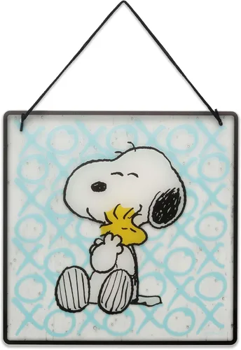 Vista 13 de Peanuts Snoopy Be Happy - Decoración redonda de madera para colgar en pared, divertido letrero de Snoopy para decoración del hogar, gran idea