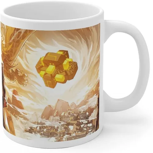 Vista 3 de DoubleChin Taza de impacto Genshin - Zhongli