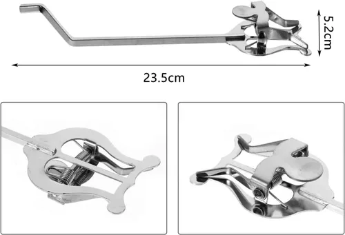 Vista 2 de Galjanoplastia Saxofón Marching Clamp-on Lyre Metal Partituras Clip, Acero inoxidable
