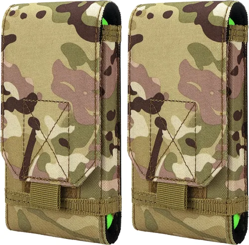 Vista 15 de Funda táctica Molle para teléfono, bolsa universal para cinturón para iPhone 17 Pro Max/17 Pro/17/16 Pro Max/15 Pro Max/14 Pro Max/13/12, Samsung