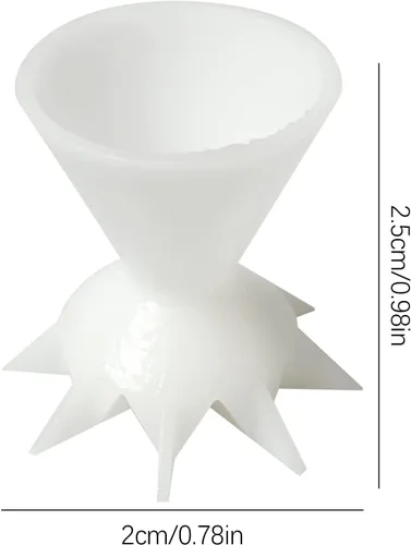 Vista 9 de Taza dividida para verter pintura, mini embudo dividido de 7 patas, mini embudo para verter flores, pintura de bricolaje, embudo para verter