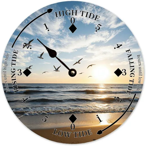 Vista 13 de Tide Clocks for East Coast Beach Ocean Beach Clock Time Coastal