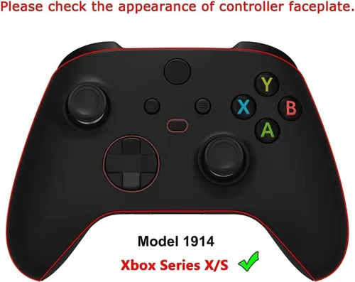 Vista 2 de eXtremeRate Carcasa de repuesto para controlador Xbox Series X y S - Da rienda suelta a tu estilo - Cubierta frontal blindada Mercenary