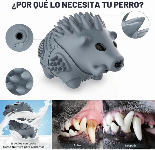 Vista 2 de Juguetes masticables para perros para masticadores agresivos, juguetes de huesos de perro grandes, juguetes para perros para masticadores Gris