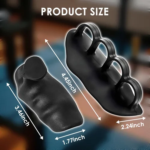 Vista 3 de Agarres de entrenamiento antideslizantes, 4 protectores ergonómicos de manos para hombres y mujeres, portátiles y transpirables, guantes