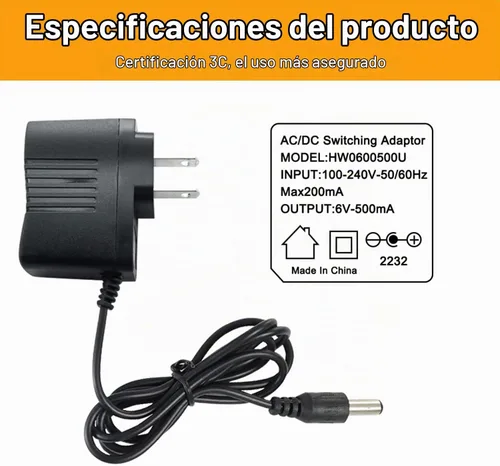 Vista 4 de Fuente de alimentación de repuesto de adaptador AC/DC para básculas Camry y Bromech, cable cargador de electrónica para báscula de alimentos