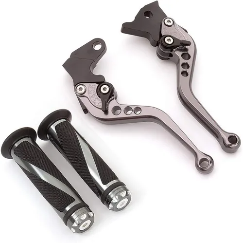 Vista 6 de Krace Juego de palancas de freno de embrague de motocicleta para Yamaha XT660Z XT 660 Tenere 2008-2014 w. 7/8 "0.866 in empuñaduras de manillar