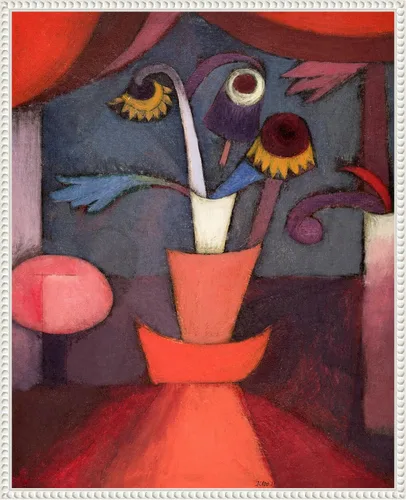 Vista 8 de Amanti Art Lienzo enmarcado para pared, 28 x 23 pulgadas, flor de otoño de 1922 por Paul Klee, lienzo enmarcado para pared, obras de arte