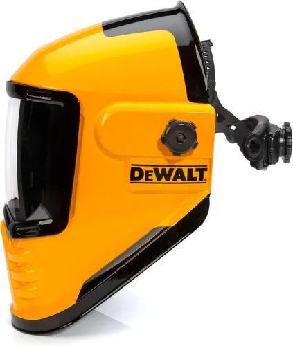 Vista 4 de Dewalt Casco de soldadura de oscurecimiento automático de visión amplia, tres modos de oscurecimiento, 4 sensores de arco rápido relámpago, lentes