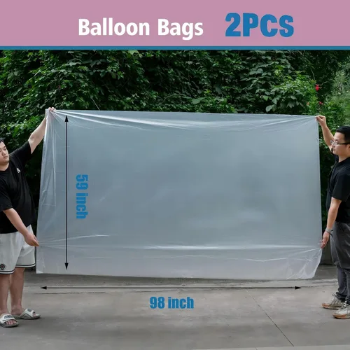 Vista 2 de 2 bolsas de globos de 59 x 98.4 pulgadas para transportar globos para bodas, fiestas Bolsas de globos para transporte extra grandes, los globos