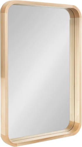 Vista 12 de Kate and Laurel Hutton Modern Radius - Espejo de pared rectangular de madera, 20 x 30 pulgadas, gris; espejo decorativo grande y robusto para pared