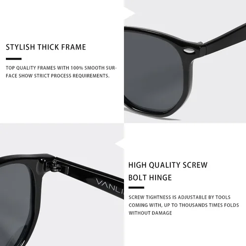 Vista 4 de VANLINKER Gafas de sol polarizadas hexagonales de moda para mujer VL9696