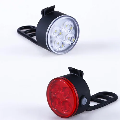 Vista 7 de 2 unids USB recargable bicicleta luz, luces de bicicleta para montar por la noche alto brillo modo de iluminación ajustable bicicleta montaña 2
