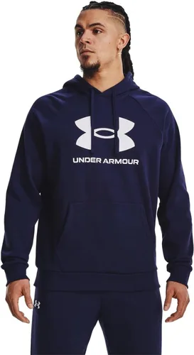 Vista 2 de Under Armour Rival - Sudadera con capucha para hombre, de vellón y con logotipo