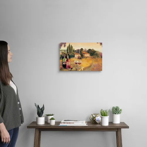 Vista 2 de CANVAS ON DEMAND Spoleto - Lienzo decorativo para pared, diseño tradicional de la tarde de Marilyn Hageman, decoración del hogar, obras de arte, 18