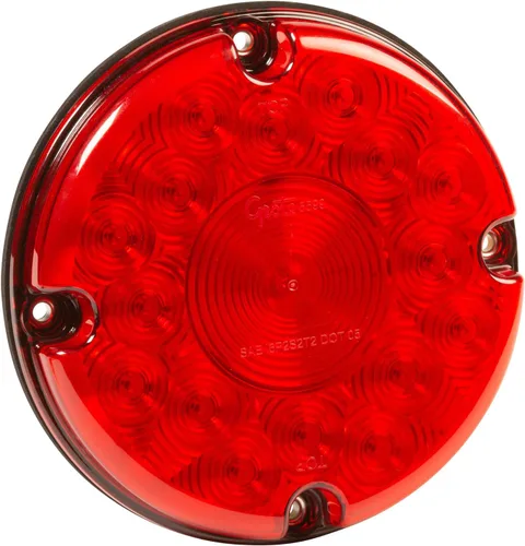 Vista 20 de Grote 54702 Luces LED Ovaladas de 6" de Parada, Trasera y Giro con Respaldo Integrado, Carcasa Rígida Integrada Rojo