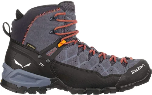Vista 10 de Salewa Botas ALP Trainer Mid GTX para hombre, Ombre Azul Fluo Naranja, 1 Negro
