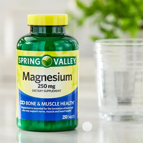 Vista 8 de Spring Valley Magnesio 250 mg 250 unidades, salud ósea y muscular, el mejor suplemento de magnesio para mujeres, paquete de suplemento dietético