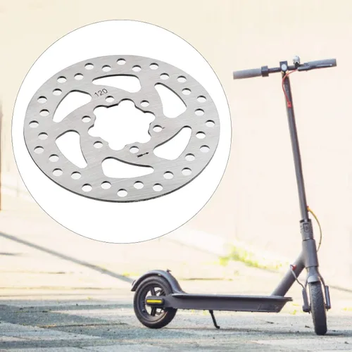 Vista 5 de Disco de freno de 120, disco de freno eléctrico de acero inoxidable Patineta Rotor Pad Scooter eléctrico Disco de freno Piezas de repuesto 34