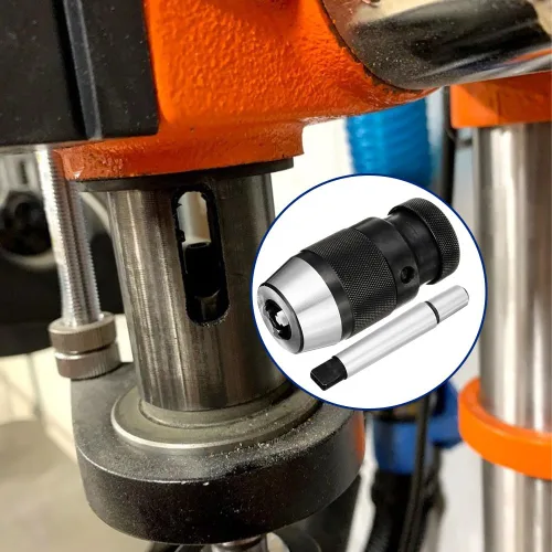 Vista 3 de Portabrocas sin llave MT2 Morse cónico, 1/32"-1/2" (0.039 in-0.512 in) para taladros portátiles, taladros de banco, fresadoras, tornos, etc.
