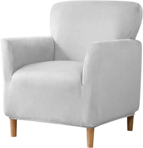 Vista 67 de HAOYONG - Funda elástica de terciopelo para silla de banquete, fundas para sillas de 1 pieza, fundas para sillones de sofá, funda suave para sillón