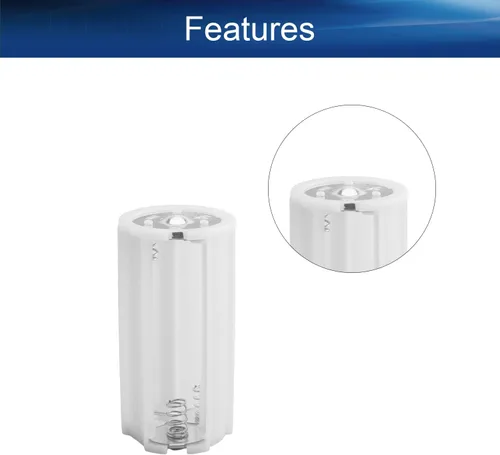 Vista 4 de Heyiarbeit 1 unids blanco AA a D tamaño de conexión paralela adaptadores de batería convertidor casos adaptador D 3501A para electrónica