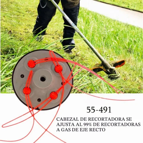 Vista 2 de Cabezal de recortadora Pro 55-491 apto para Oregon Pivotrim M10x1.25LHF Universal Sthil Ech o Red Max Straight Shaft Gas Trimmers
