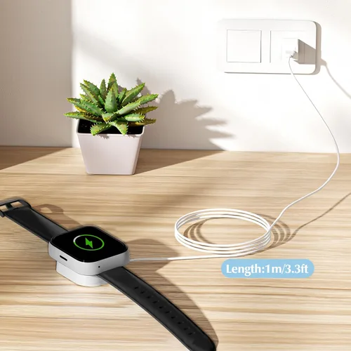 Vista 5 de Paquete de 2 cargadores compatibles con Syncup Kids Watch, cable de carga de 3.3 pies para reloj T Mobile Sync Up para niños, color blanco